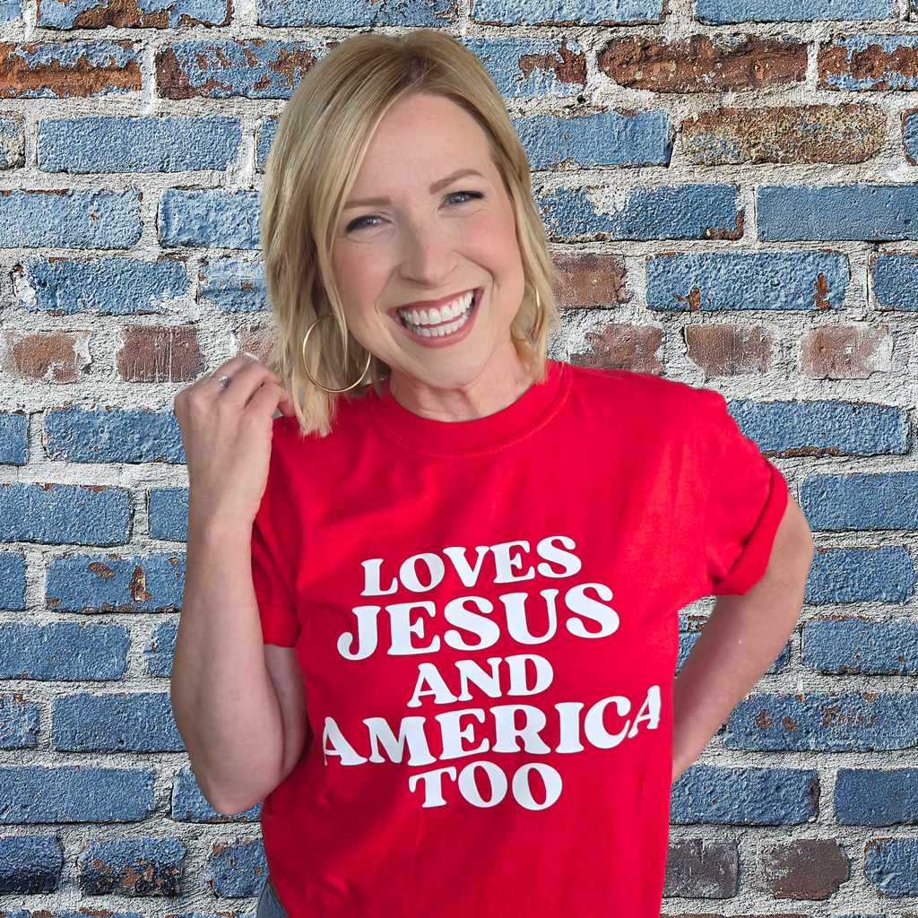 Loves Jesus and America Too T-shirt